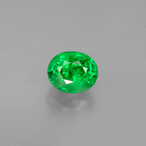 Granate tsavorita verde natural de 1,04 ct, corte óvalo, VS-SI