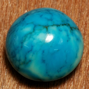 Turquesa azul natural de 8,98 ct, corte óvalo, opaco