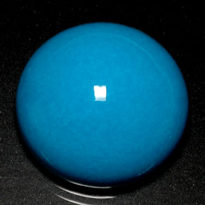 Turquesa Azul natural de 21.96 ct, Corte Redondo, Opaco