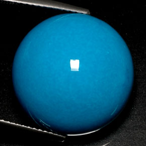 Turquesa Azul natural de 21.96 ct, Corte Redondo, Opaco