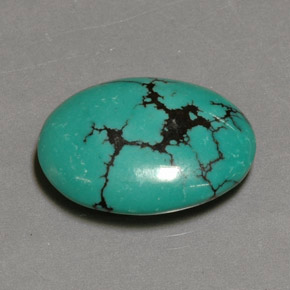 Turquesa verde natural de 12,26 ct, corte óvalo, opaco