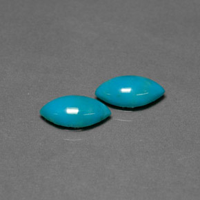 Gemas de turquesa azul natural de  ct, marquesa, opaco