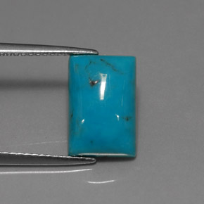 Turquesa azul natural de 3,22 ct, baguette, opaco