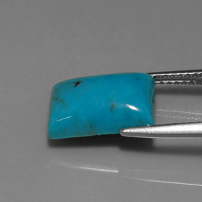Turquesa azul natural de 3,22 ct, baguette, opaco