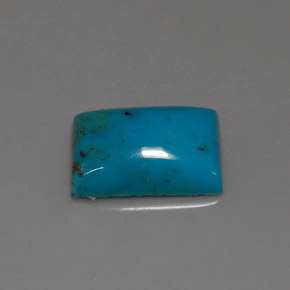 Turquesa azul natural de 3,38 ct, baguette, opaco