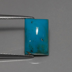 Turquesa azul natural de 3,38 ct, baguette, opaco