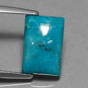 Turquesa azul natural de 3,28 ct, baguette, opaco