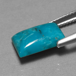 Turquesa azul natural de 3,28 ct, baguette, opaco