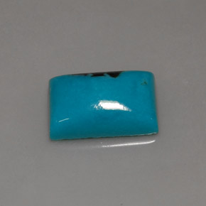 Turquesa azul natural de 3,47 ct, baguette, opaco