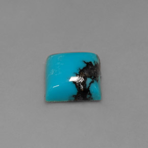Turquesa azul natural de 1,80 ct, cuadrado, opaco