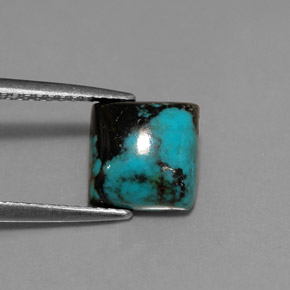 Turquesa Azul natural de 1.59 ct, Cuadrado, Opaco