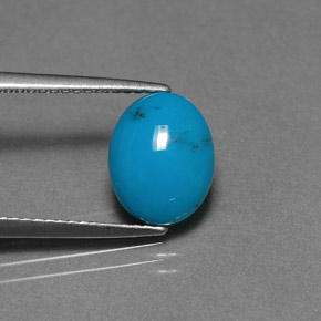 Turquesa Azul natural de 2.28 ct, Corte Óvalo, Opaco