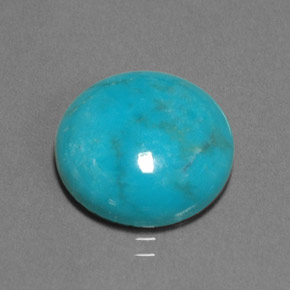 Turquesa verde natural de 7,15 ct, corte redondo, opaco