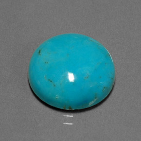 Turquesa verde natural de 7,02 ct, corte redondo, opaco