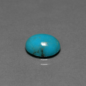 Turquesa verde natural de 2,08 ct, corte óvalo, opaco