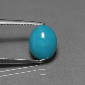 Turquesa verde natural de 2,20 ct, corte óvalo, opaco