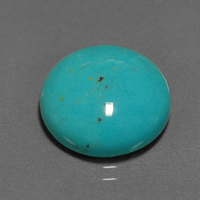 Turquesa verde natural de 5,77 ct, corte redondo, opaco