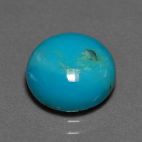 Turquesa verde natural de 3,04 ct, corte redondo, opaco