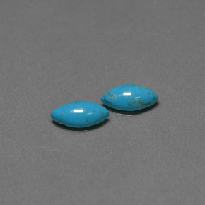 Gemas de turquesa azul natural de  ct, marquesa, opaco