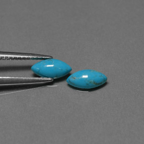 Gemas de turquesa azul natural de  ct, marquesa, opaco