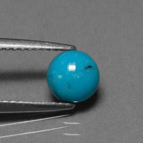 Turquesa Azul natural de 0.78 ct, Corte Redondo, Opaco