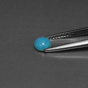 Turquesa Verde azul natural de 0.39 ct, Corte Redondo, Opaco