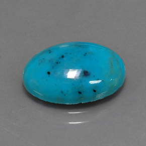 Turquesa azul natural de 4,22 ct, corte óvalo, opaco