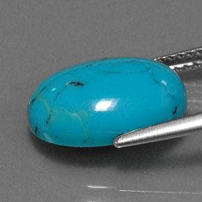 Turquesa Azul natural de 3.85 ct, Corte Óvalo, Opaco