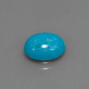 Turquesa Azul natural de 1.61 ct, Corte Óvalo, Opaco