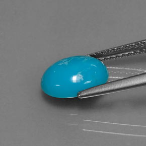 Turquesa Azul natural de 1.61 ct, Corte Óvalo, Opaco