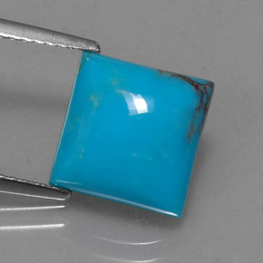 Turquesa Azul natural de 3.28 ct, Cuadrado, Opaco