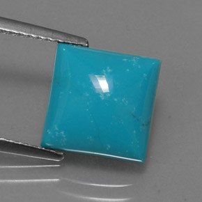 Turquesa Azul natural de 3.08 ct, Cuadrado, Opaco