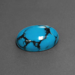 Turquesa Azul natural de 5.10 ct, Corte Óvalo, Opaco