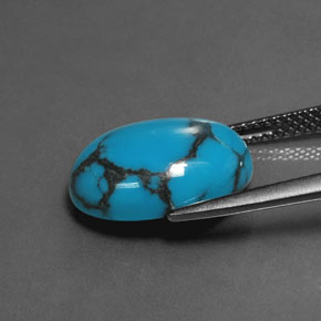 Turquesa Azul natural de 5.10 ct, Corte Óvalo, Opaco