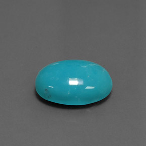 Turquesa azul natural de 4,11 ct, corte óvalo, opaco