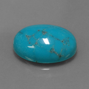 Turquesa azul natural de 4,28 ct, corte óvalo, opaco