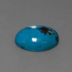 Turquesa azul natural de 4,48 ct, corte óvalo, opaco