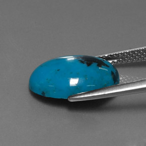 Turquesa azul natural de 4,48 ct, corte óvalo, opaco
