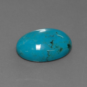 Turquesa azul natural de 4,25 ct, corte óvalo, opaco