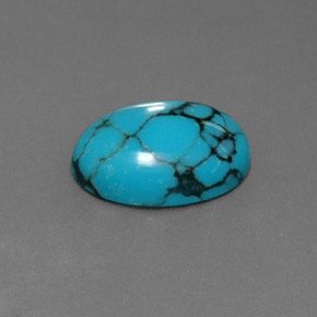 Turquesa Azul natural de 3.37 ct, Corte Óvalo, Opaco