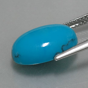 Turquesa Azul natural de 4.88 ct, Corte Óvalo, Opaco