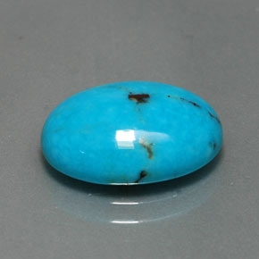 Turquesa azul natural de 4,22 ct, corte óvalo, opaco