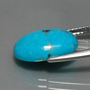 Turquesa azul natural de 4,22 ct, corte óvalo, opaco