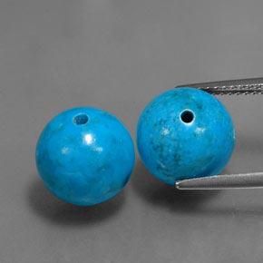 Gemas de turquesa azul natural de  ct, esfera / bola, opaco