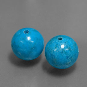 Gemas de turquesa azul natural de  ct, esfera / bola, opaco