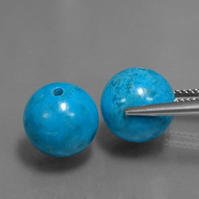 Gemas de turquesa azul natural de  ct, esfera / bola, opaco