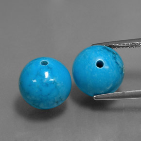 Gemas de turquesa azul natural de  ct, esfera / bola, opaco