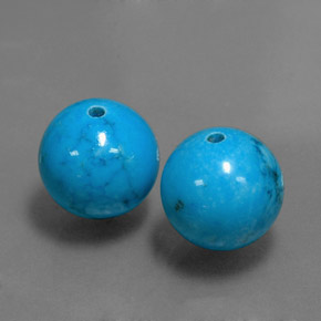 Gemas de turquesa azul natural de  ct, esfera / bola, opaco