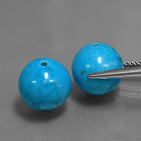 Gemas de turquesa azul natural de  ct, esfera / bola, opaco