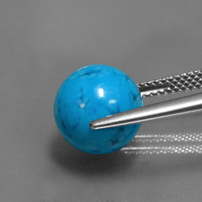 Turquesa Azul natural de 7.80 ct, Esfera / Bola, Opaco